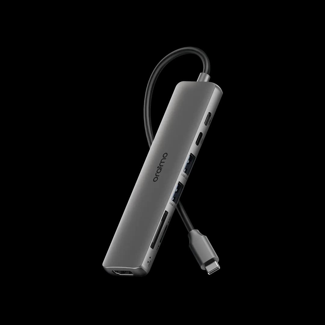 PowerTrans Hub USB-C 7 en 1 Adaptateur multifonctionnel Station d'accueil chez oraimo