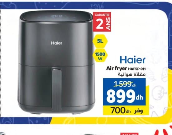 Air fryer HAIER HAFSP 011 5L chez Marjane
