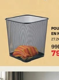 POUBELLE CARRÉE EN MÉTAL chez Kitea