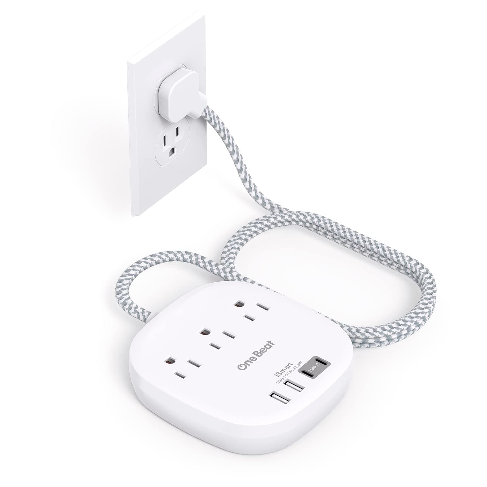 6 Ft Extension Cord, 22.5W/4.5A USB C Power Bar, Cruise Travel Essentials chez Amazon Canada
