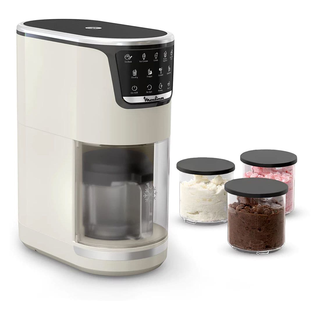 MACHINE A GLACES DOLCI MJ602AF0 10PRG+3BL MOULINE chez Electroplanet