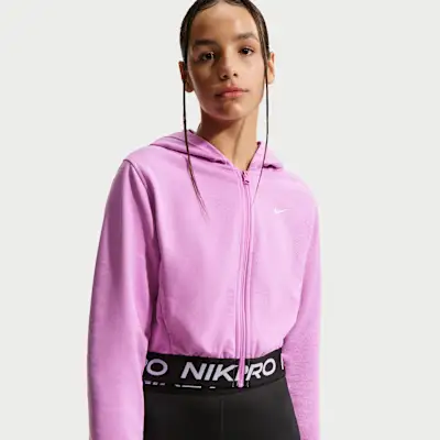 Nike Pro Fleece (Older Kids' (Girls') Dri-FIT Full-Zip Hoodie) chez Nike
